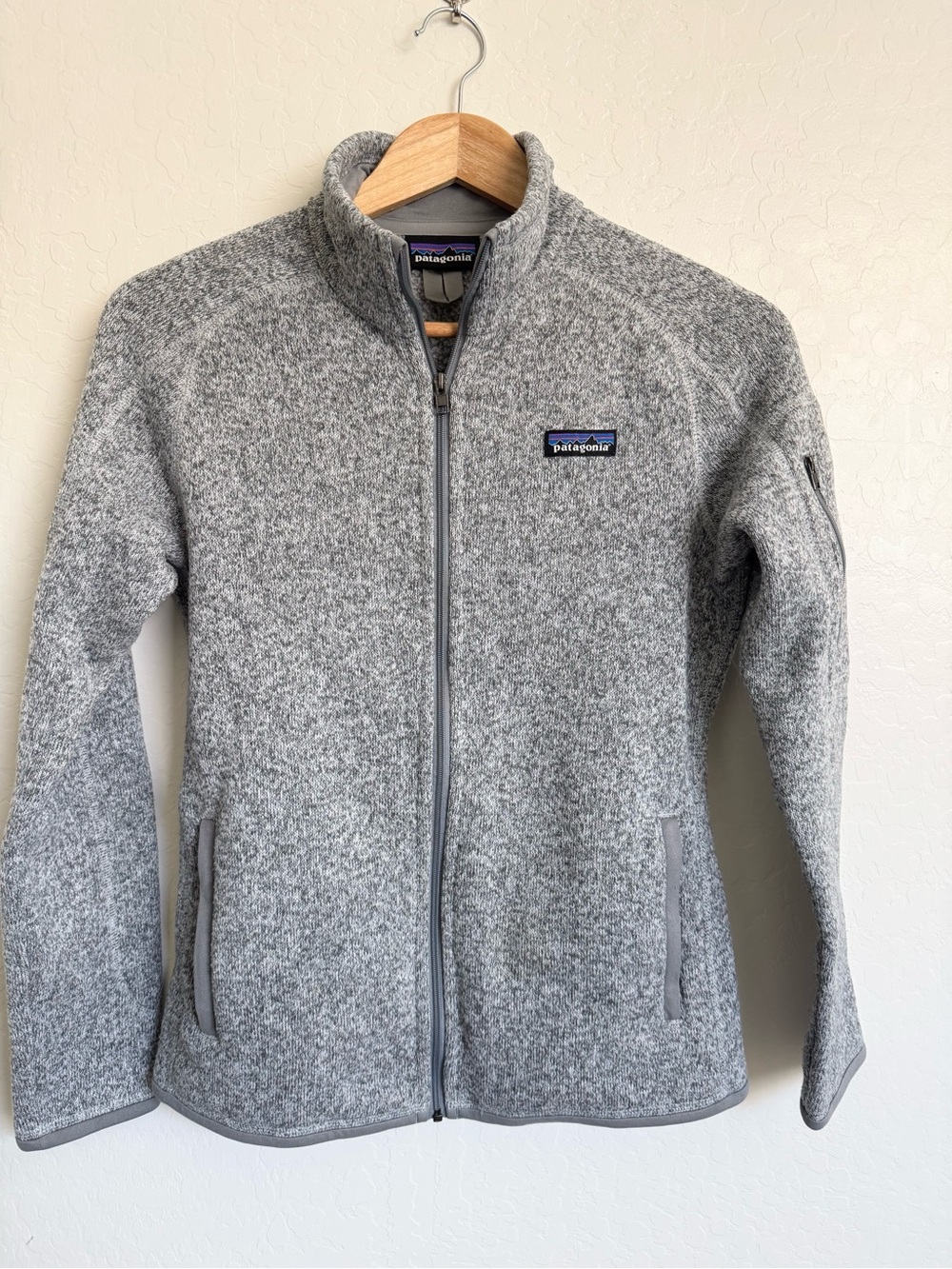 Patagonia Better Sweater Full Zip Fleece Jacket Birch White / Grey - Picture 2 of 10